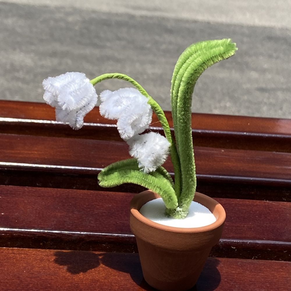 Pipe Cleaner Potted Plant Handmade Twist Stick Flowers Gift - yournamenecklaceau