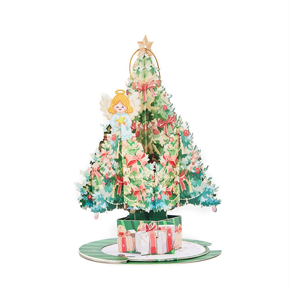 Angel Christmas Tree Ornaments Christmas 3D Pop Up Greeting Card - yournamenecklaceau