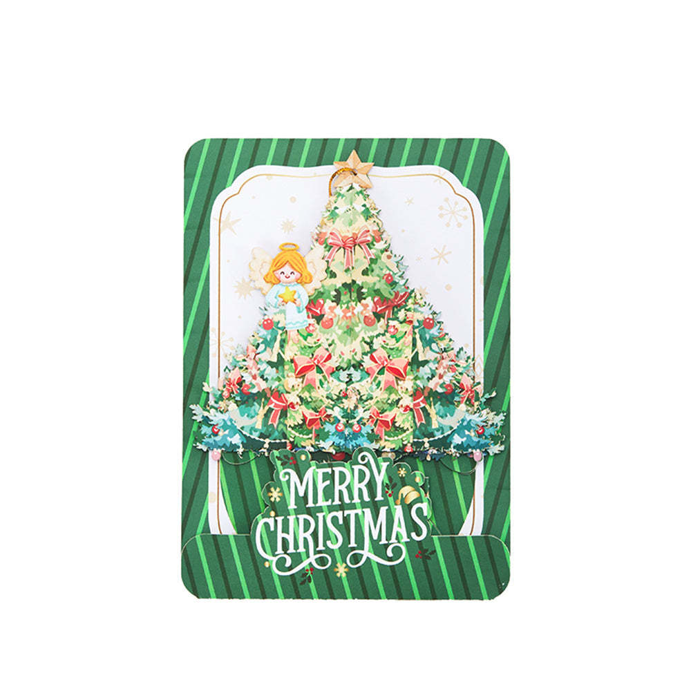 Angel Christmas Tree Ornaments Christmas 3D Pop Up Greeting Card - yournamenecklaceau