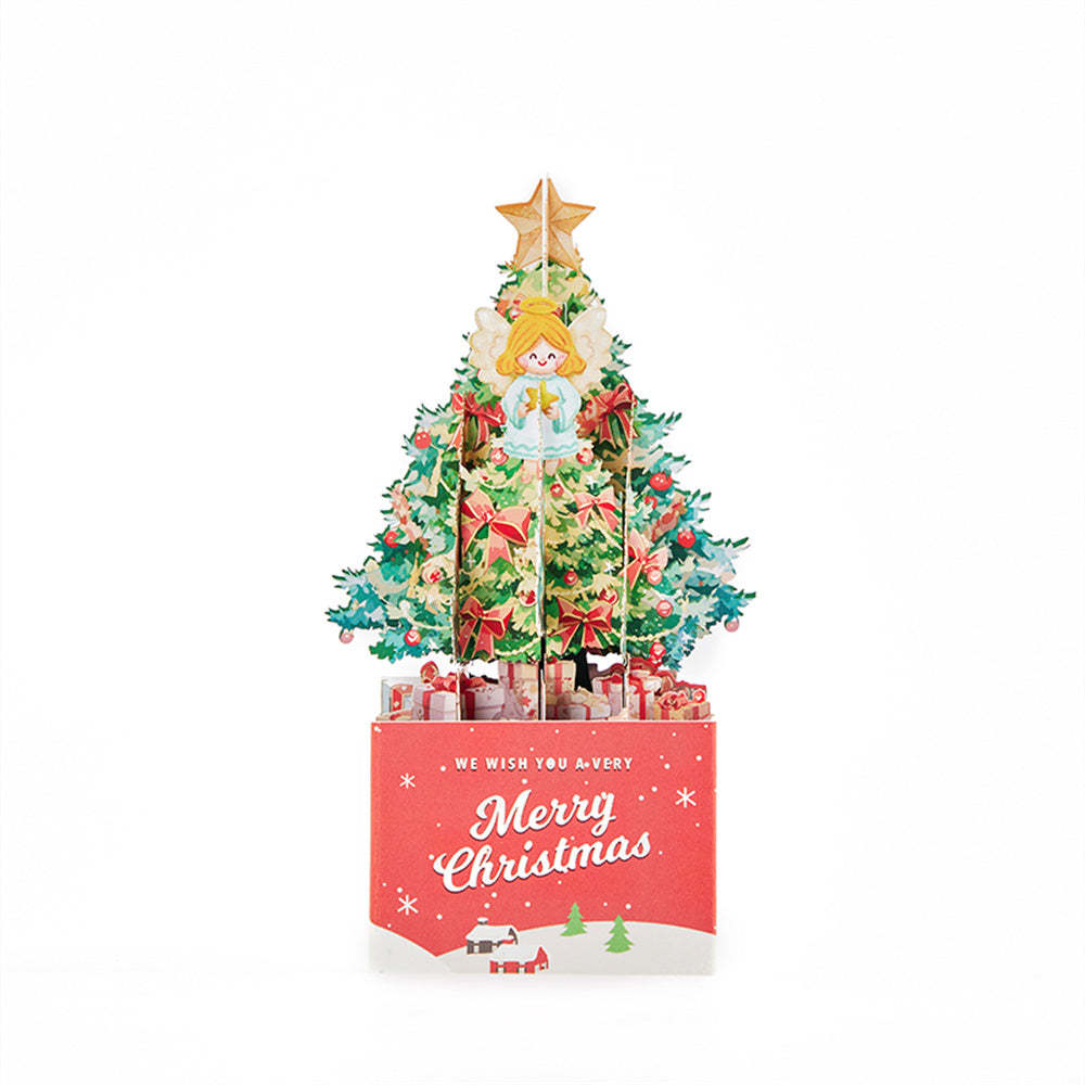 Christmas 3D Pop Up Card Christmas Tree Box Greeting Card - yournamenecklaceau