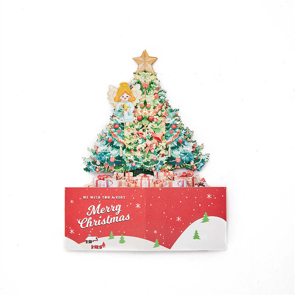 Christmas 3D Pop Up Card Christmas Tree Box Greeting Card - yournamenecklaceau