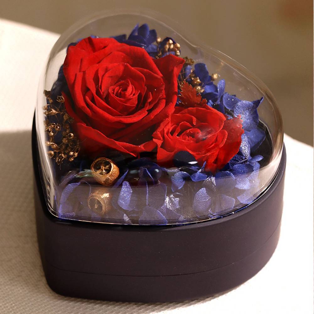 Rose Jewelry Box Heart Gift Box Necklace Gift Box Valentine's Day Gift for Her - yournamenecklaceau