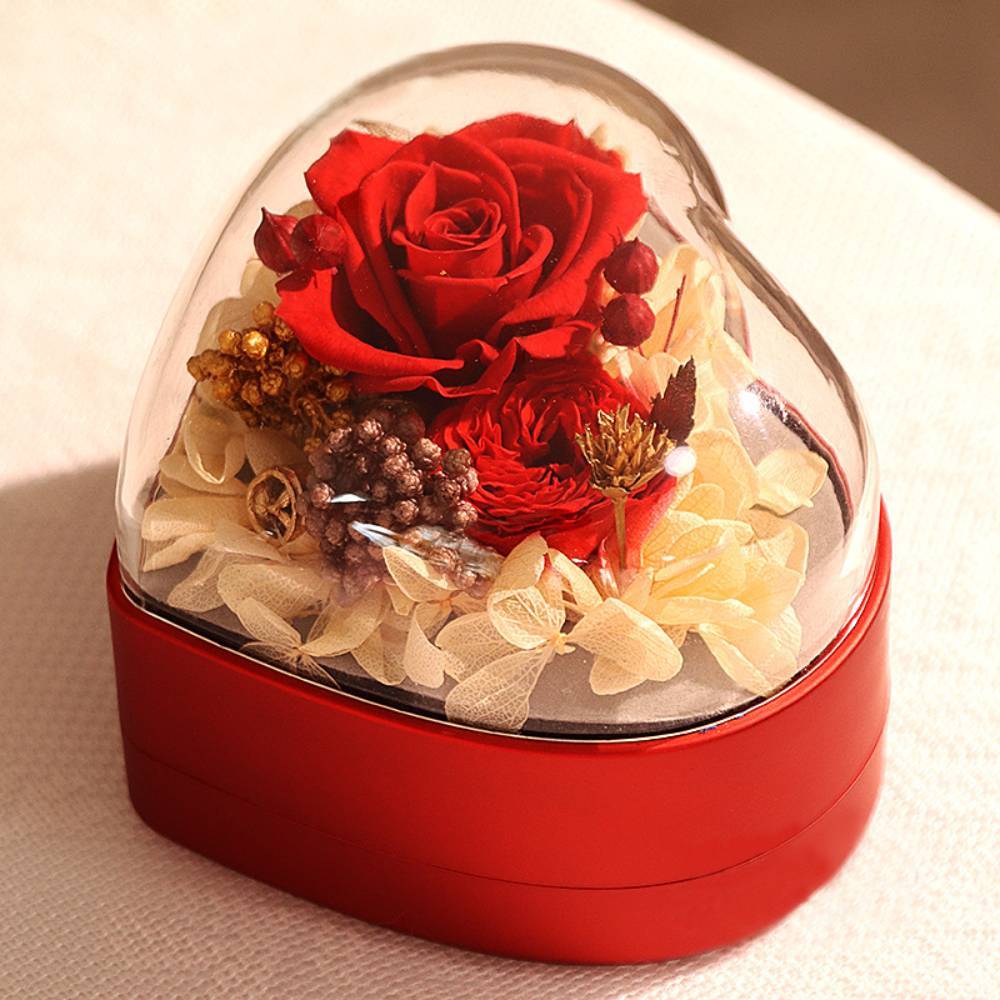 Rose Jewelry Box Heart Gift Box Necklace Gift Box Valentine's Day Gift for Her - yournamenecklaceau