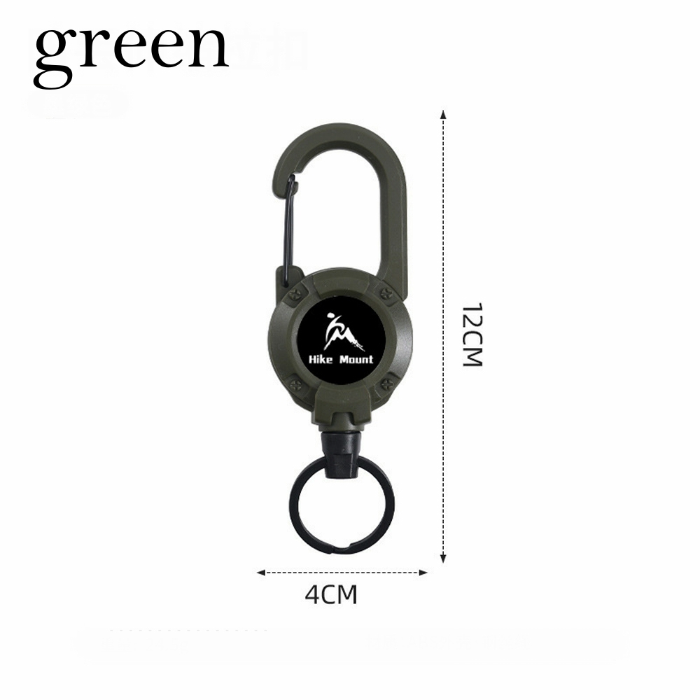 3 In 1 new multifunctional Retractable Pull Reel Carabiner Keychain, Strong Steel Wire Rope Buckle,Outdoor Sport Keychain Tool keychain accessories - NameNecklaceAU
