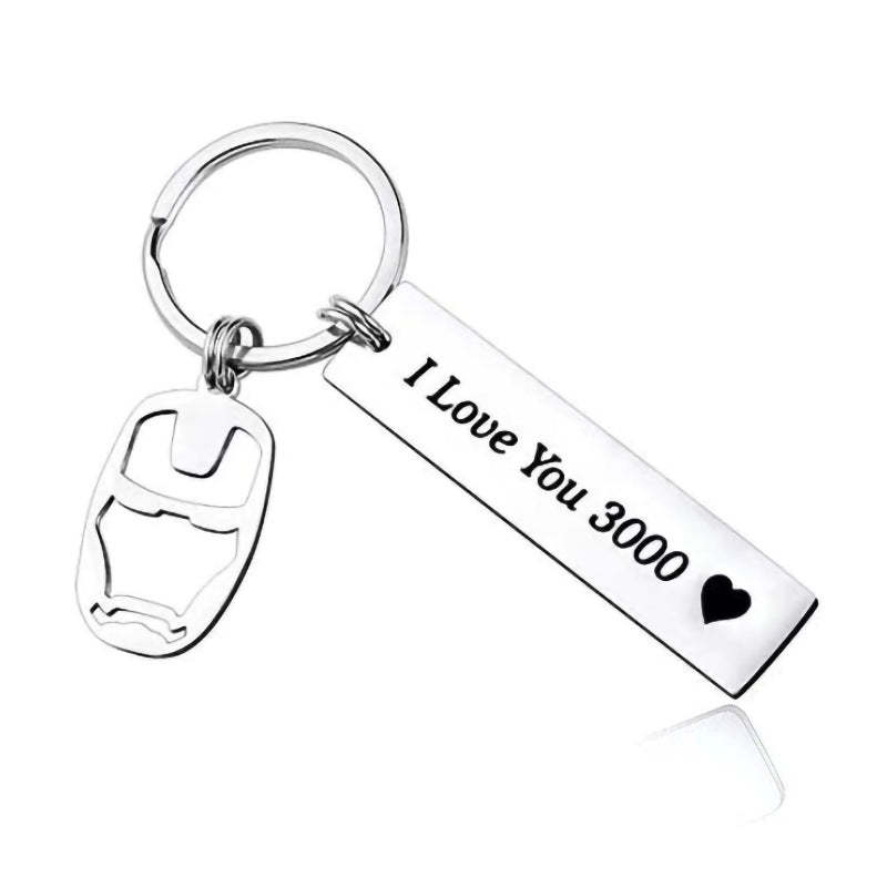 Stainless Steel Keychain Avengers Iron Man Gifts - yournamenecklaceau