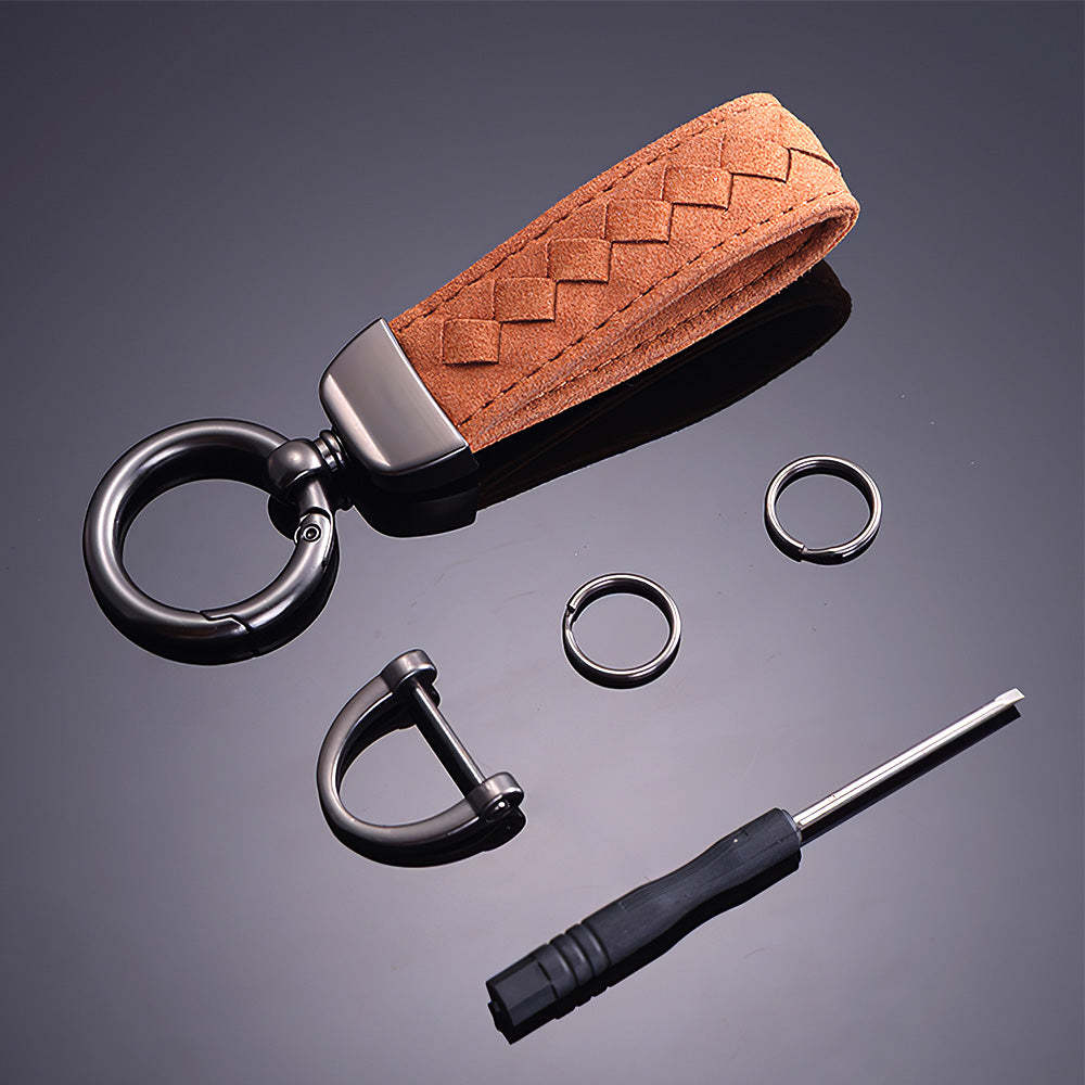 Leather Keychain Gifts for Men and Birthday Gift for Boyfriend - yournamenecklaceau