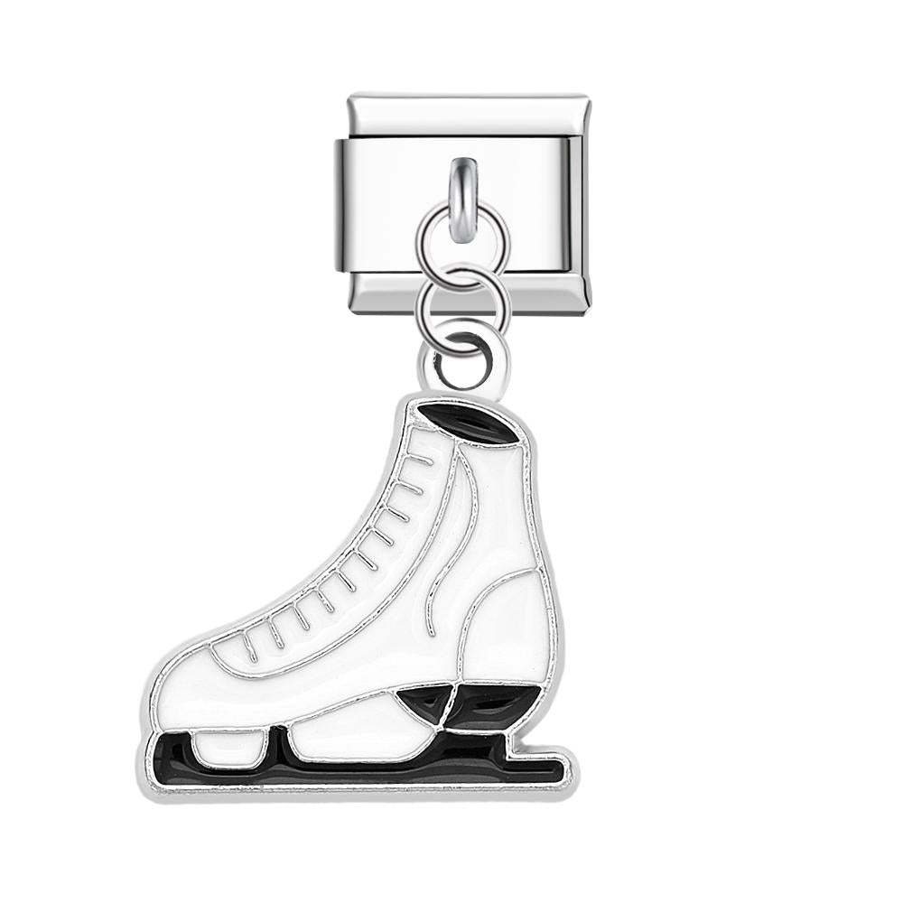 Skating Shoes Italian Charm For Italian Charm Bracelets Composable Link Christmas Gift - yournamenecklaceau
