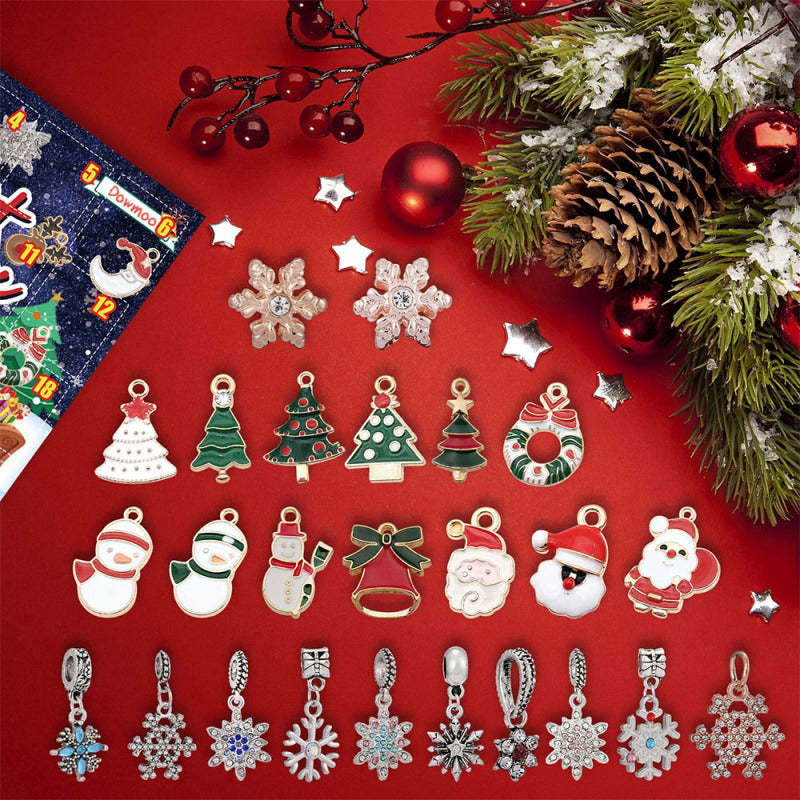 Christmas Advent Calendar Diy Bracelet Box Advent Calendar 24-Frame Calendar Surprise Bell Box - yournamenecklaceau