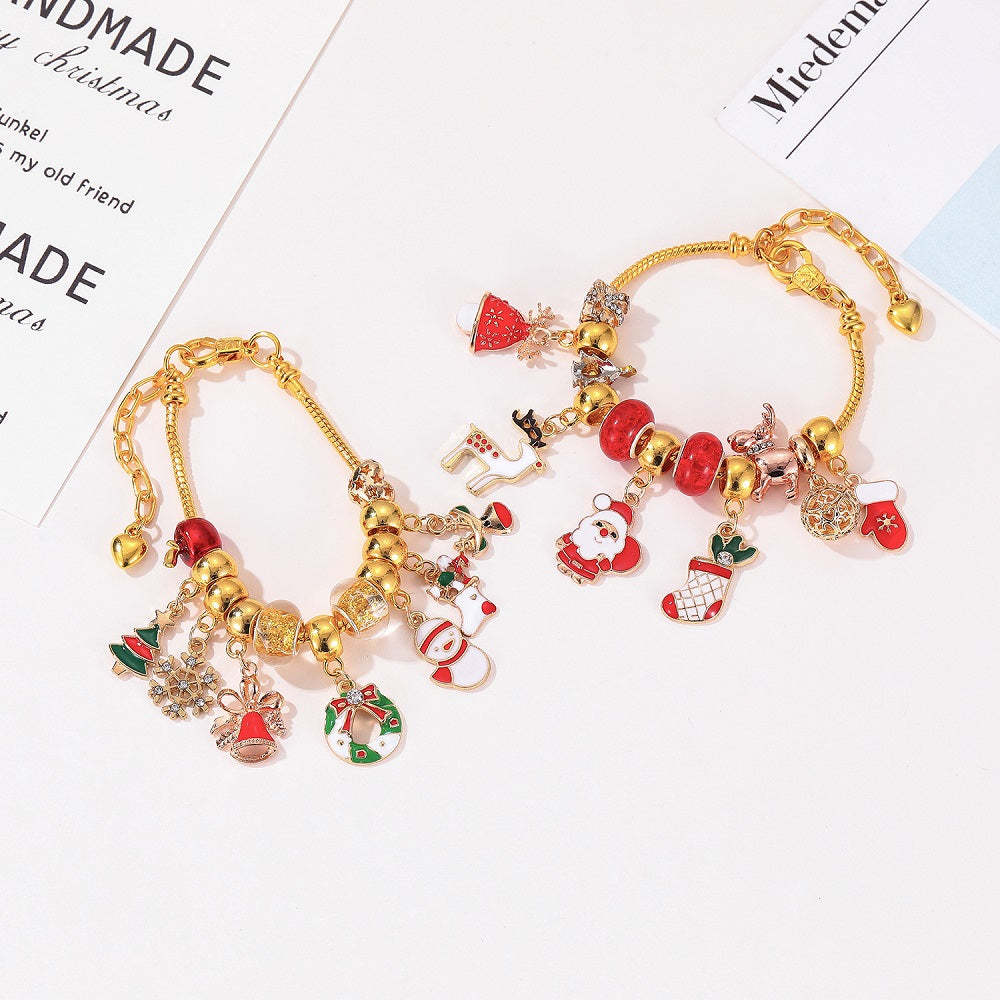 Christmas Bracelet Surprise Blind Box Charms Bracelet Set Calendar Advent 24 Countdown - yournamenecklaceau