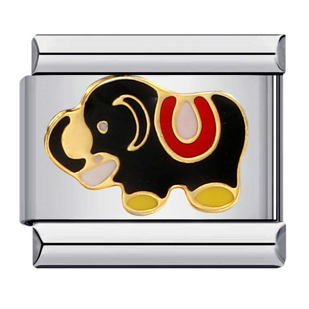 Baby Elephant Italian Charm For Italian Charm Bracelets Composable Link - yournamenecklaceau