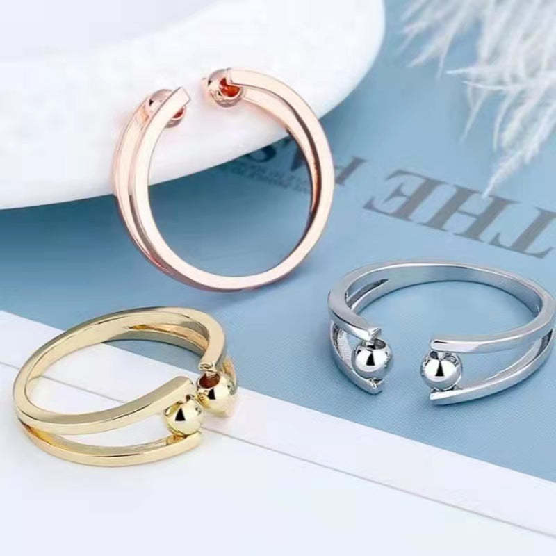 Rotating Ring Relieving Anxiety Adjustable Spinner Ring Jewelry Gift for Women Men - yournamenecklaceau
