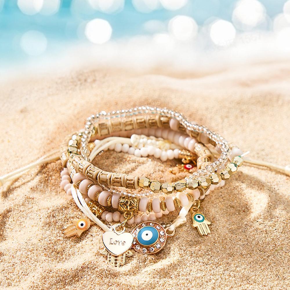Bohemia Style Stacking Bracelets Special Summer Gifts - yournamenecklaceau