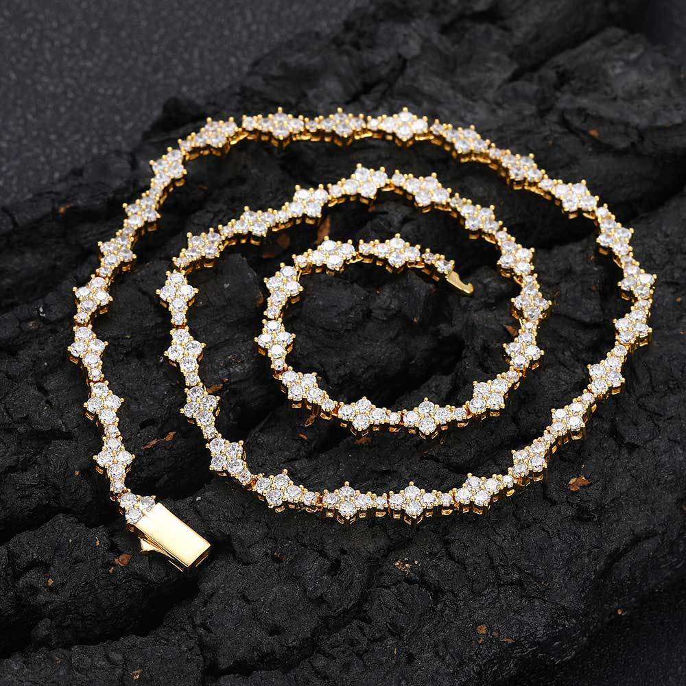 Zirconia Tennis Necklace Fashion Hip Hop Style - yournamenecklaceau