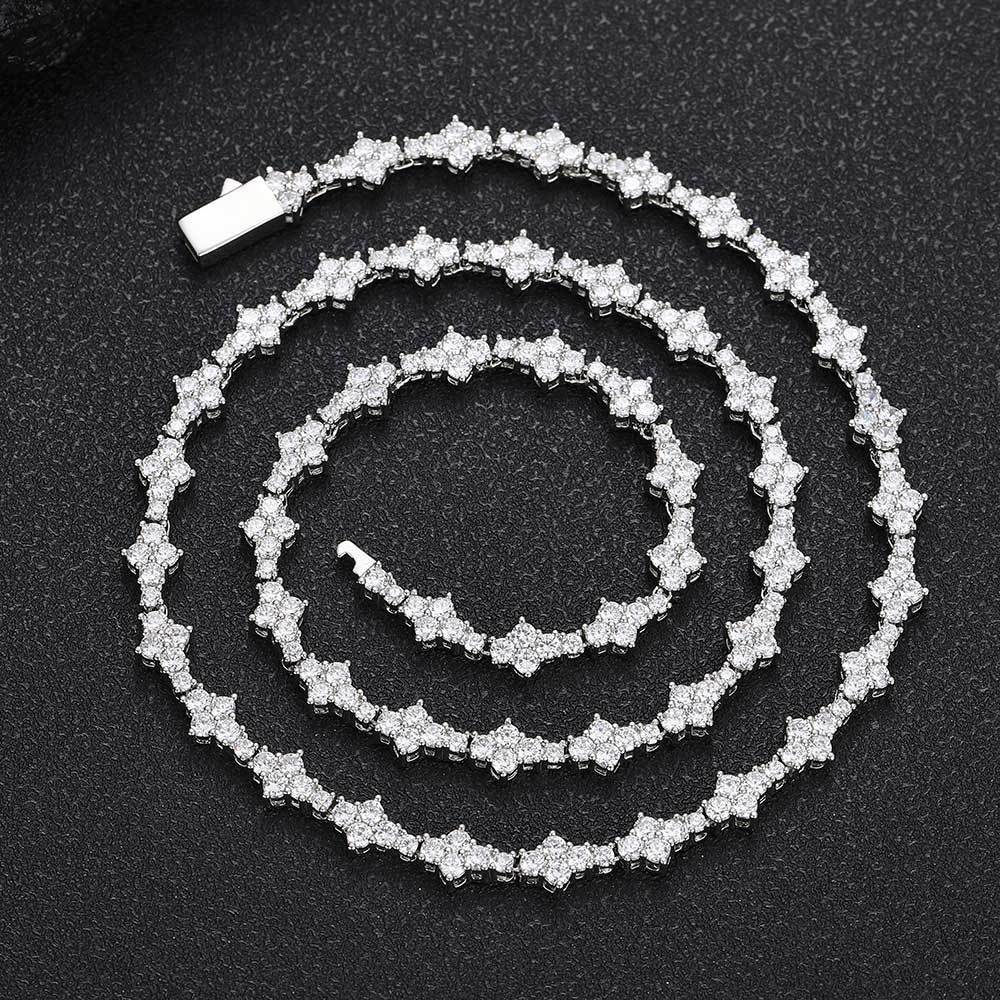 Zirconia Tennis Necklace Fashion Hip Hop Style - yournamenecklaceau