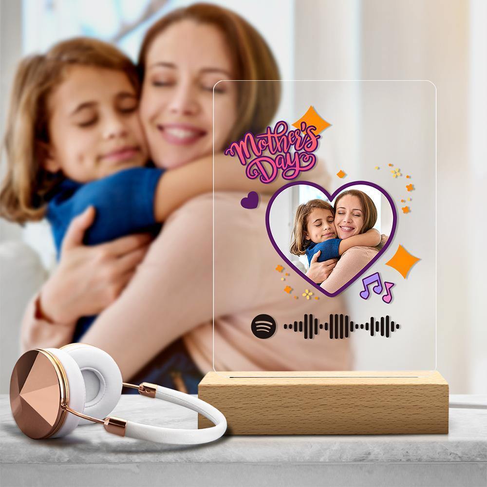 Scannable Spotify Code Night Light Acrylic Creative Gifts for Mom us
