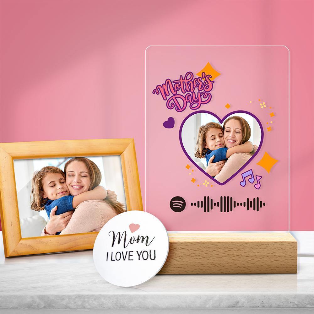 Scannable Spotify Code Night Light Acrylic Creative Gifts for Mom us
