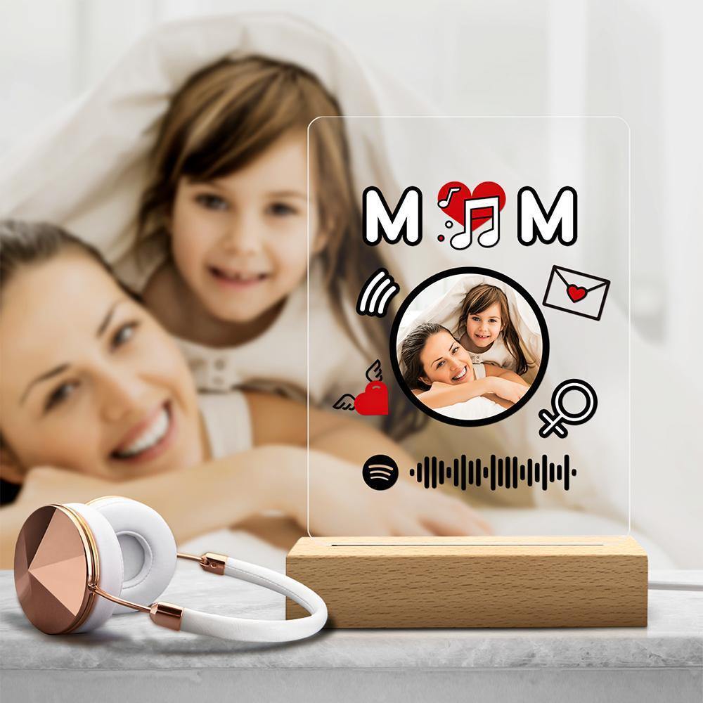 Scannable Spotify Code Night Light Acrylic Creative Gifts for Mom us