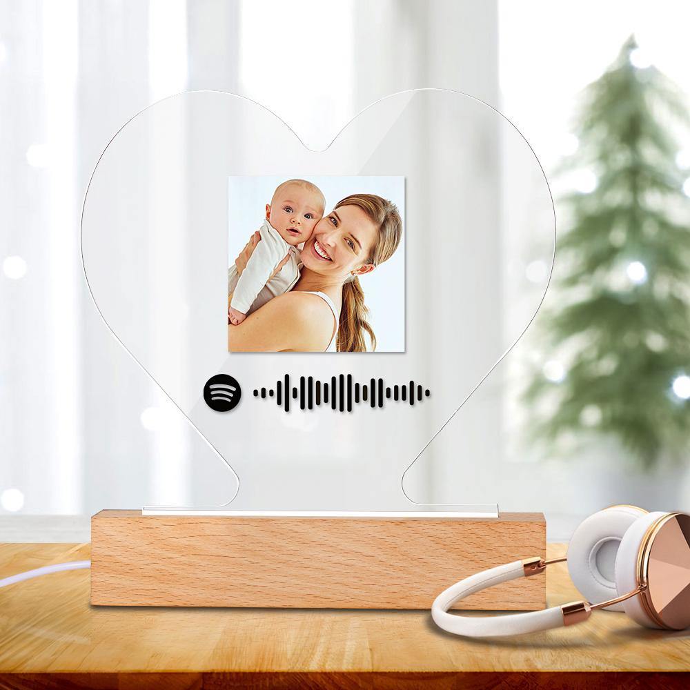 Mother's Day Gift-Custom Scannable Spotify Code Night Light Photo Unique Holiday Gifts us