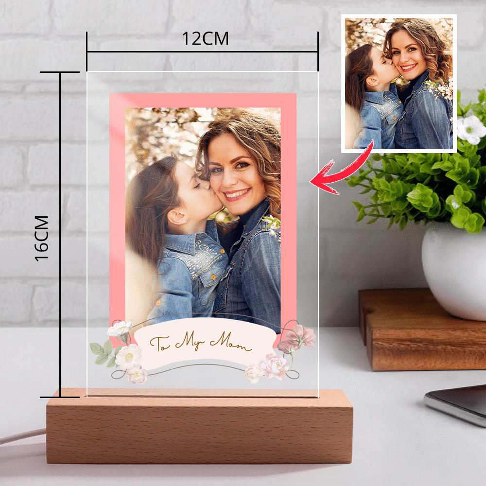 Custom Photo Engraved Night Light Creativity Gifts for Mom - yournamenecklace