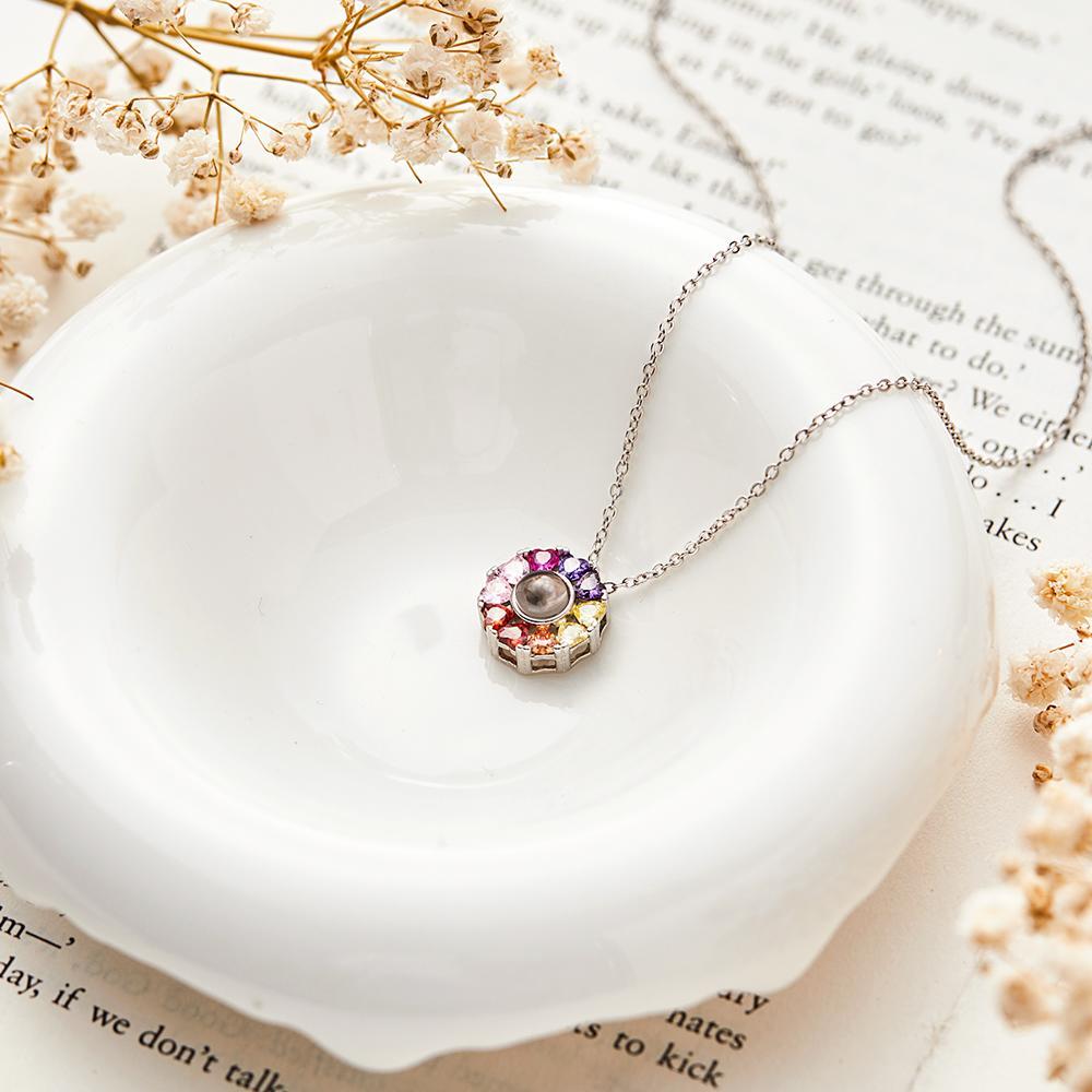 925 Sterling Silver Projection Photo Love Necklace Personalized Projective Pendant Gift for Her - yournamenecklaceau