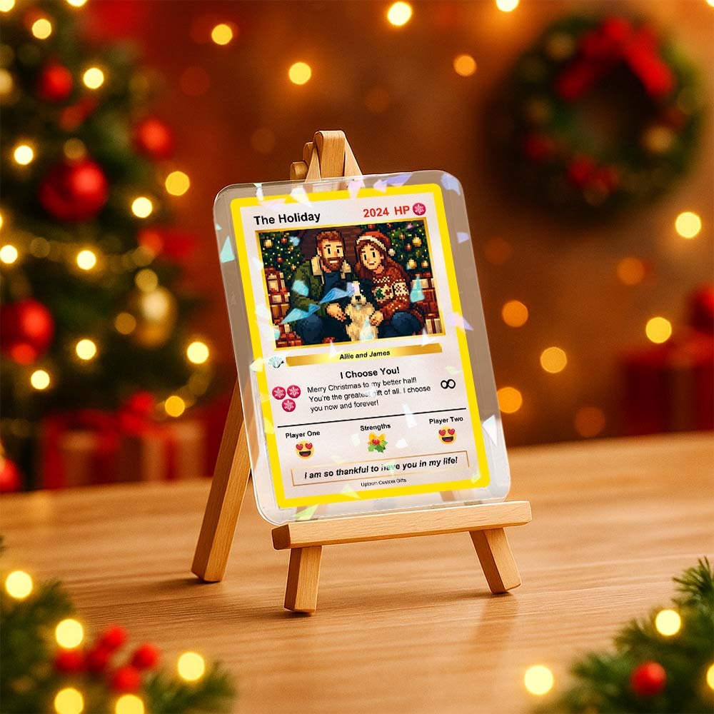 Custom Magic Style Card – Unique Couple Gift with Personalized Text & Image Gift for Christmas - NameNecklaceAU