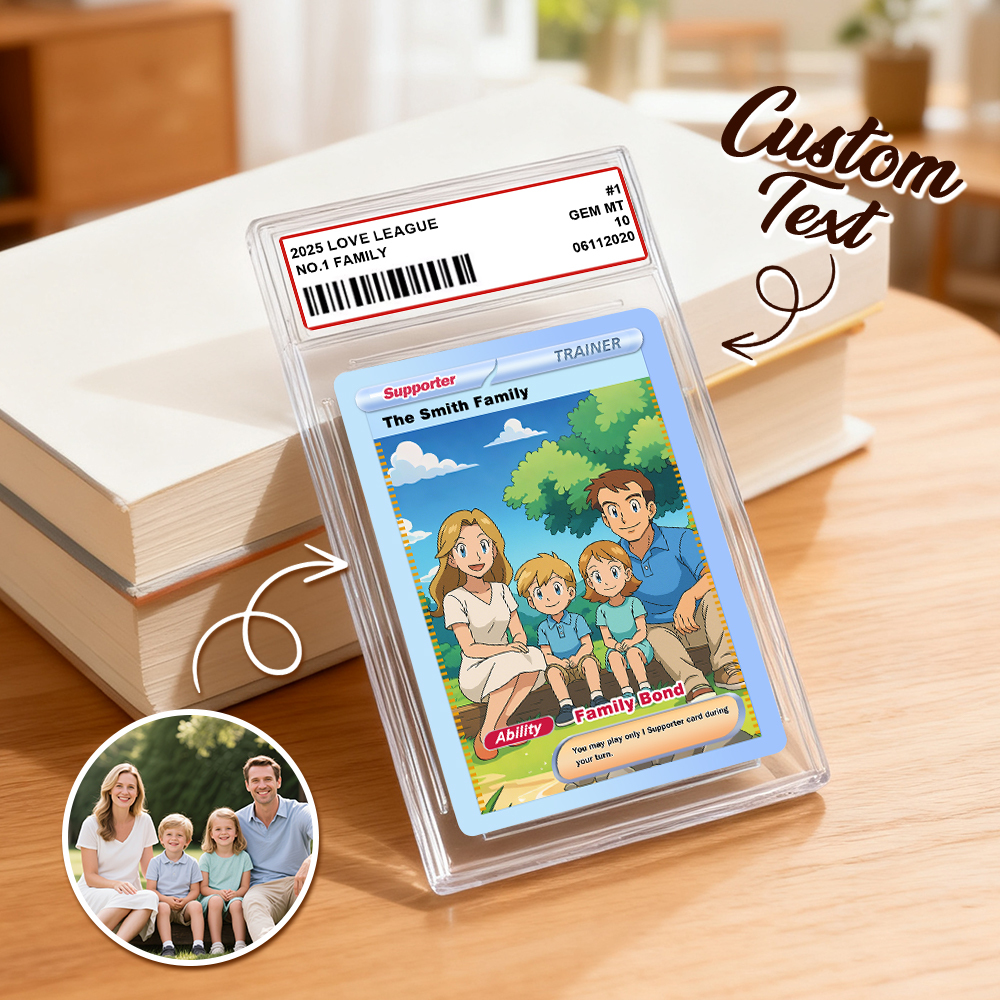 Custom Anime Trading Card Personalized Collectible Card with Your Photo & Name| Unique Gift for Fans & Couples Christmas Gifts - NameNecklaceAU