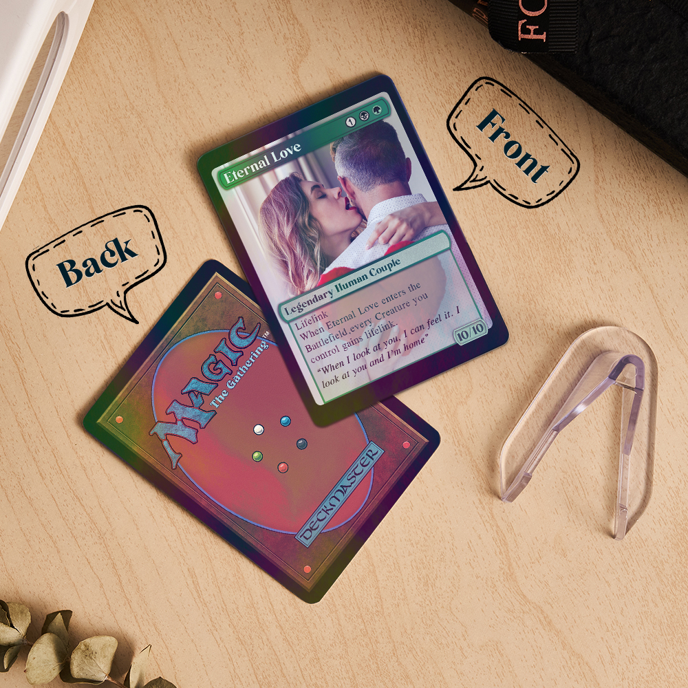 Custom Foil Collectible Card Personalized Fantasy Game Card Unique Gift for TCG Players - NameNecklaceAU