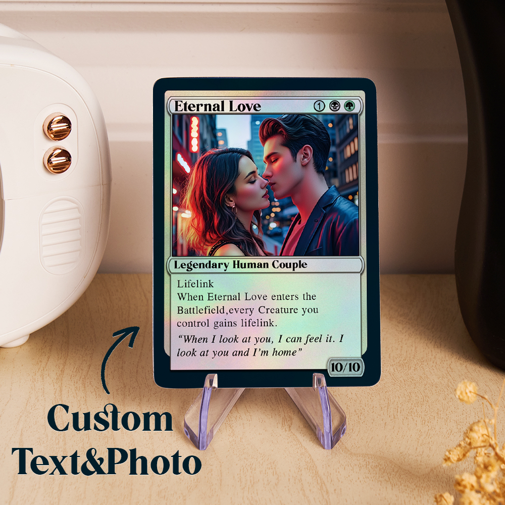 Custom Foil Collectible Card Personalized Fantasy Game Card Unique Gift for TCG Players - NameNecklaceAU
