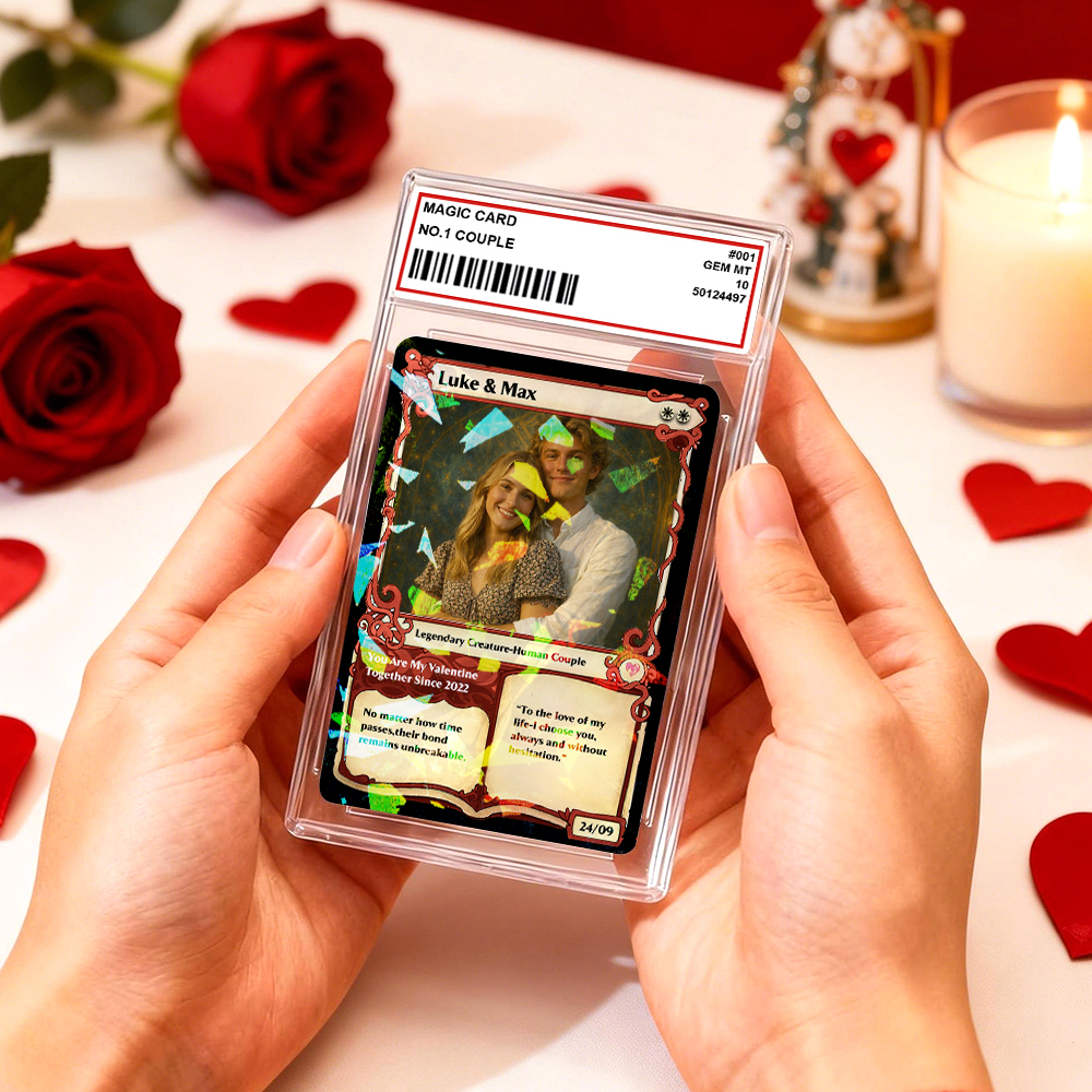 Custom MTG Anime Card Personalized Magic Card Fantasy Game Anime Card Valentine's Day Gift for Couple - NameNecklaceAU
