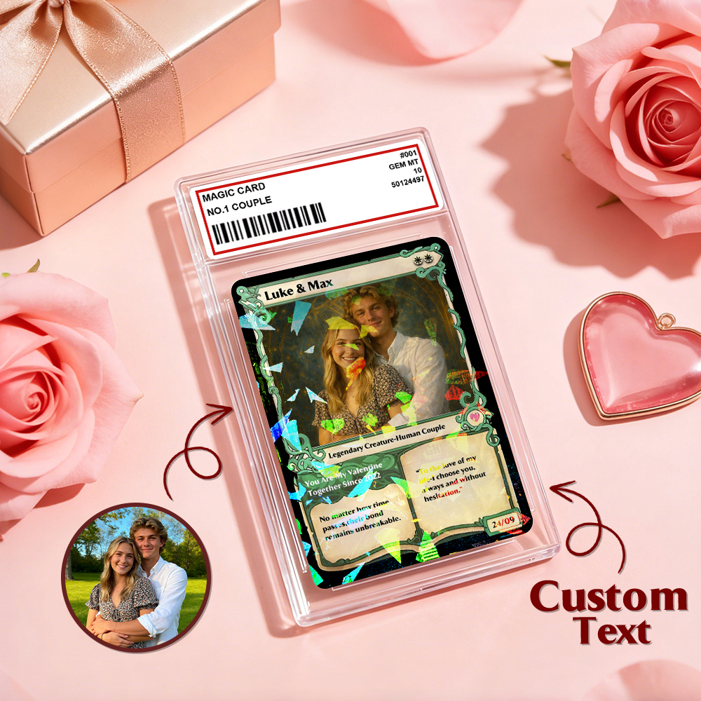 Custom MTG Anime Card Personalized Magic Card Fantasy Game Anime Card Valentine's Day Gift for Couple - NameNecklaceAU
