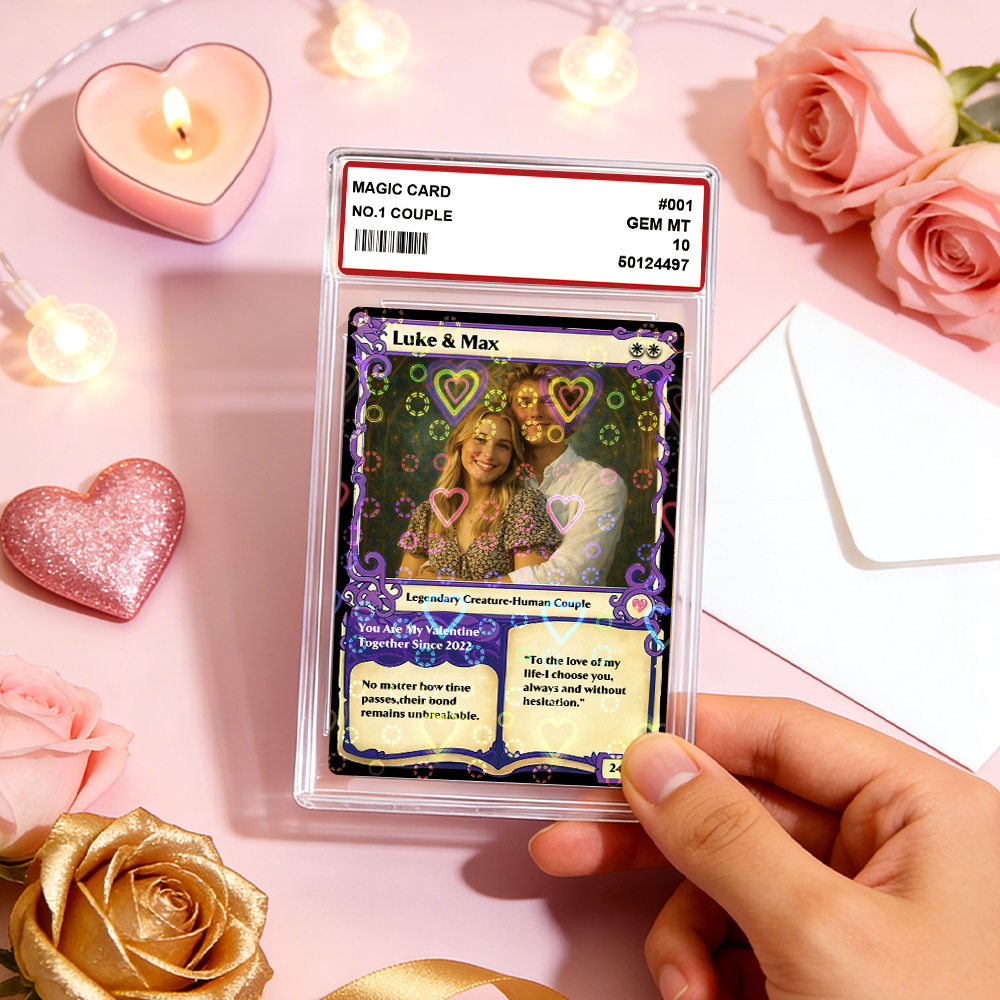 Custom MTG Anime Card Personalized Magic Card Fantasy Game Anime Card Valentine's Day Gift for Couple - NameNecklaceAU