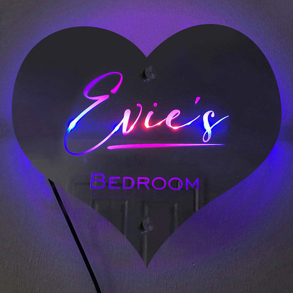 Custom Name Heart-shaped Marquee Mirror Light - yournamenecklaceau