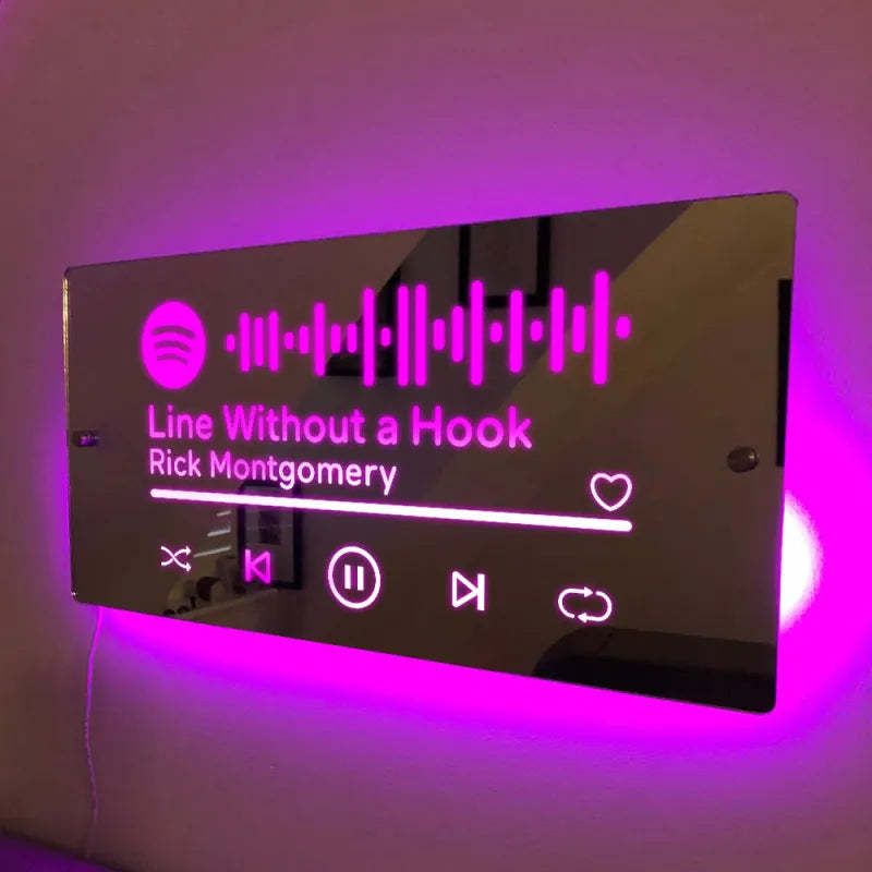 Personalized Name Mirror Sign Optional Templates Neon Sign With LED Lights Custom Text Multicolor Glow Wall Decor Gift for Family - yournamenecklaceau