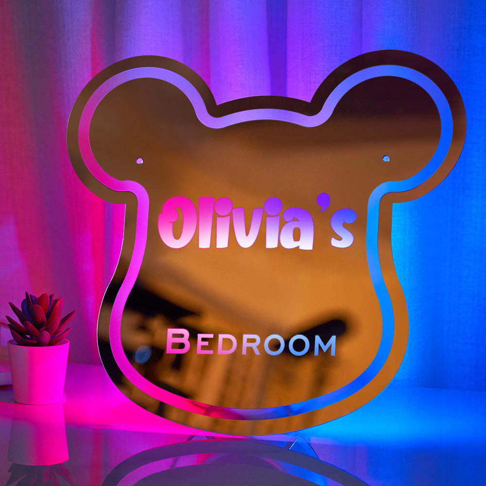 Personalized Olivia's BEDROOM Mirror Light Children's Bedroom Gift - yournamenecklaceau