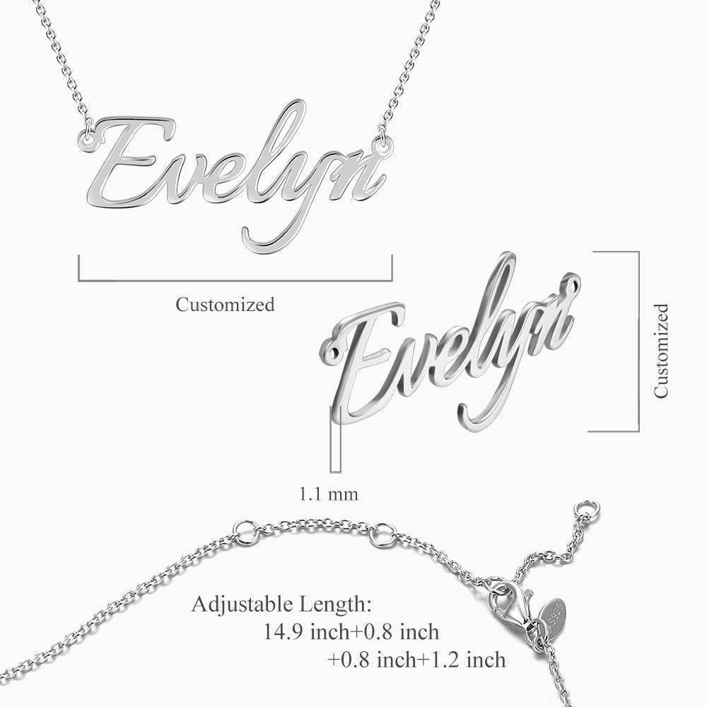 Personalized Name Necklace Silver Custom Name Necklace - Personalize Your Style