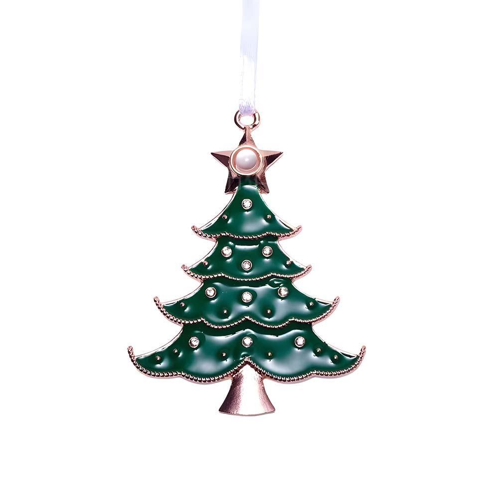 New Christmas tree projection ornaments hanging ornaments custom high-definition color photos Thanksgiving Christmas gifts