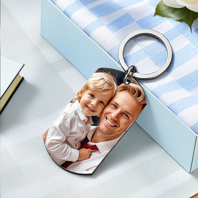 Father's Day Gifts Custom Photo & Family Fist Keychain Personalized Names Metal Keyring Gift for Dad - NameNecklaceAU