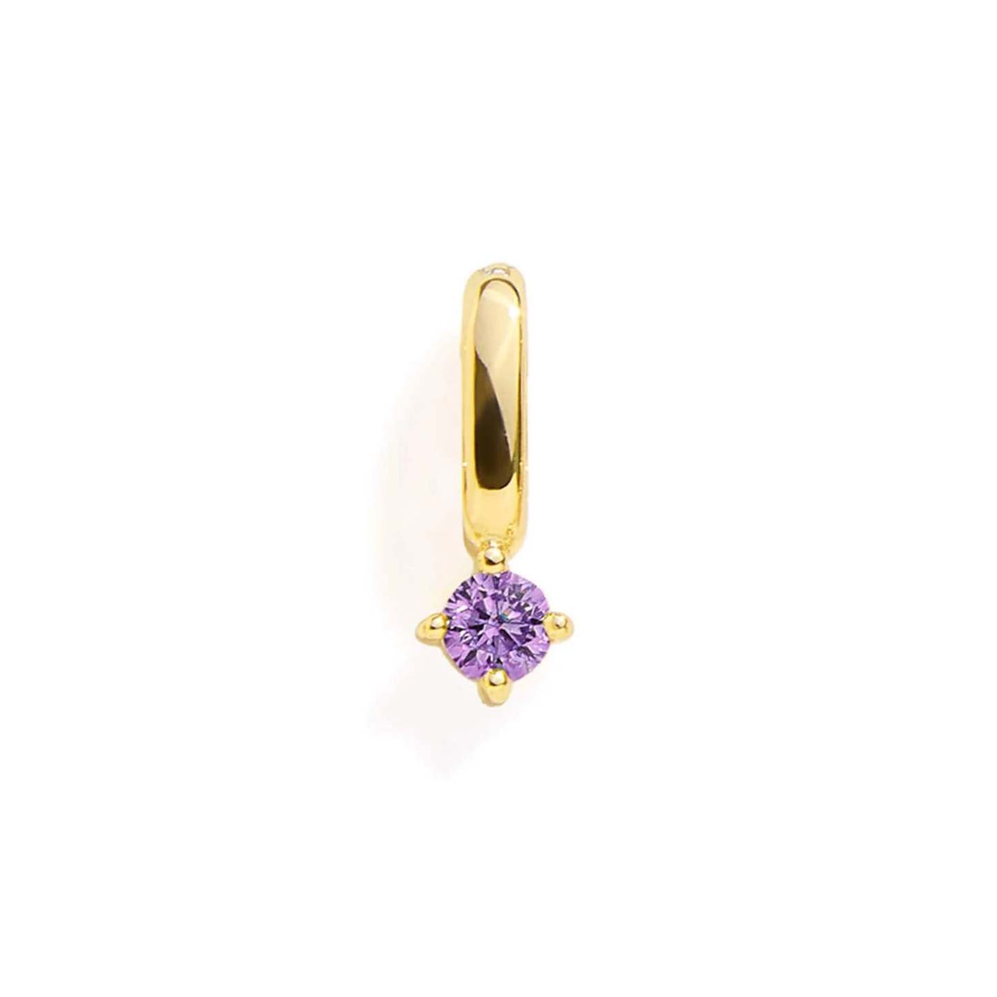 AMETHYST CHARM - GOLD - yournamenecklaceau