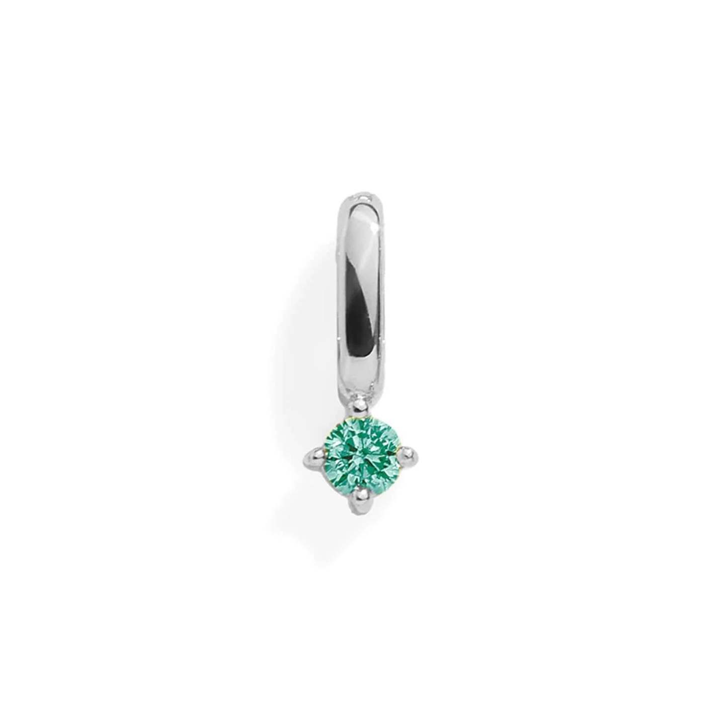 AQUAMARINE CHARM - SILVER - yournamenecklaceau