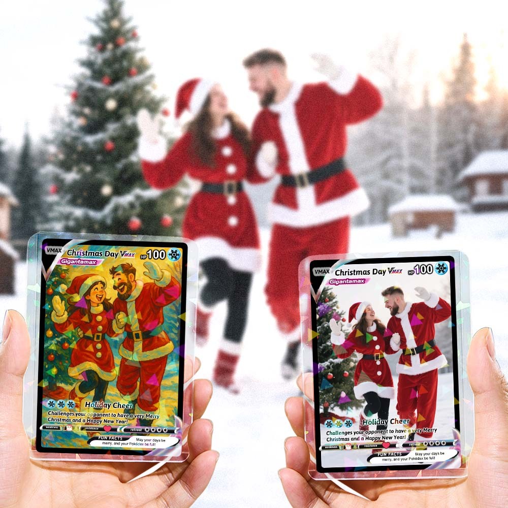 Custom Magic Style Card – Unique Couple Gift with Personalized Text & Image Gift for Christmas - NameNecklaceAU