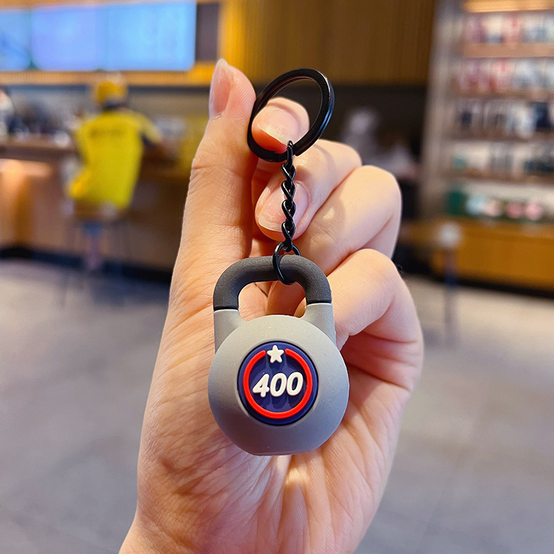 3D Mini Kettlebell Keychain PVC Gym Keychain Durable PVC Kettlebell Keyring Workout Motivation Gift for Trainers - NameNecklaceAU