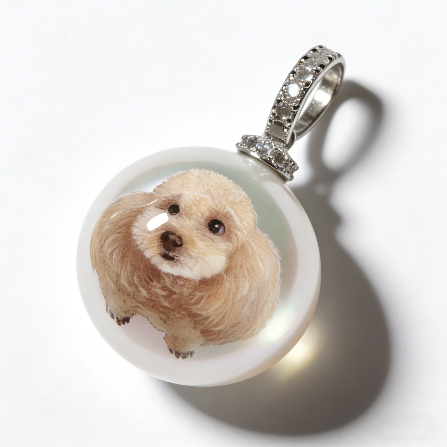 Custom Pet Photo Pearl Necklace Personalized Pet Portrait Pearl Chain Can Be Adjustable Pendant Necklace Natural Pearl Jewelry Gift For Pet Lovers - NameNecklaceAU