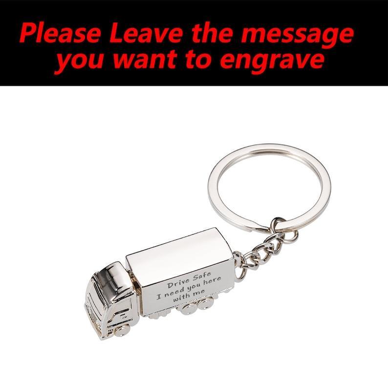 Drive safe, I need you here with me, Drive Safe Keychain, Personalized Keyring For Boyfriend, Anniversary Gift, Christmas Gift For Boyfriend - NameNecklaceAU