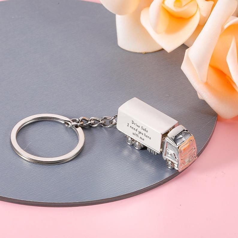 Drive safe, I need you here with me, Drive Safe Keychain, Personalized Keyring For Boyfriend, Anniversary Gift, Christmas Gift For Boyfriend - NameNecklaceAU
