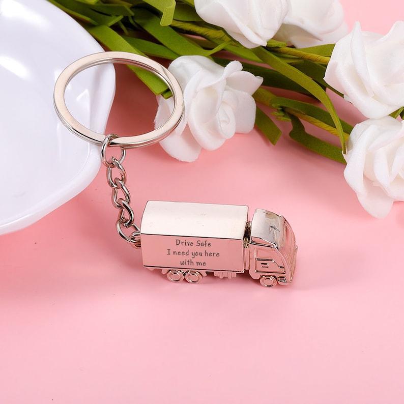 Drive safe, I need you here with me, Drive Safe Keychain, Personalized Keyring For Boyfriend, Anniversary Gift, Christmas Gift For Boyfriend - NameNecklaceAU