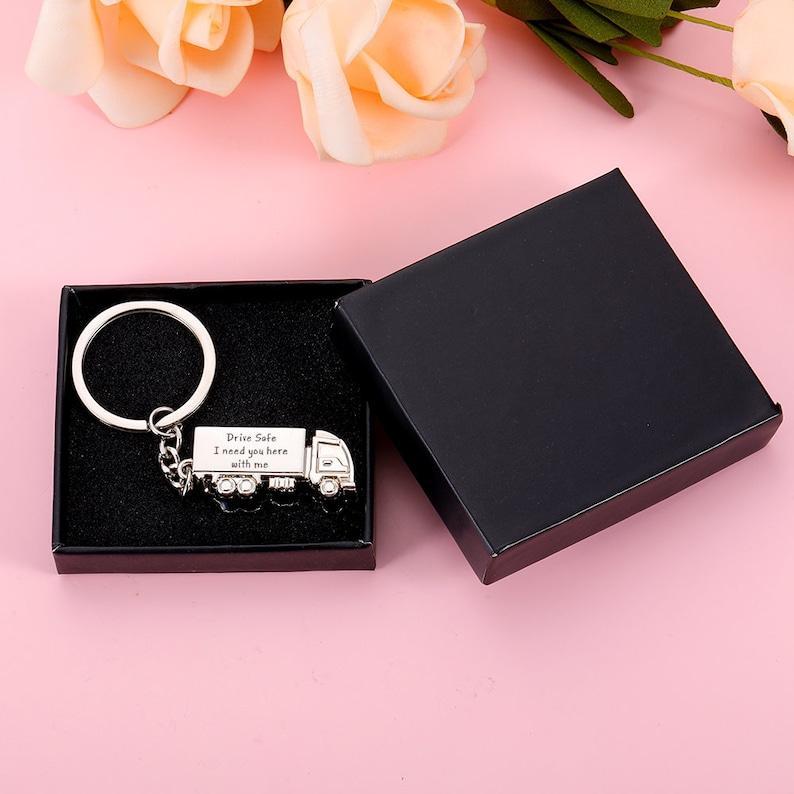 Drive safe, I need you here with me, Drive Safe Keychain, Personalized Keyring For Boyfriend, Anniversary Gift, Christmas Gift For Boyfriend - NameNecklaceAU