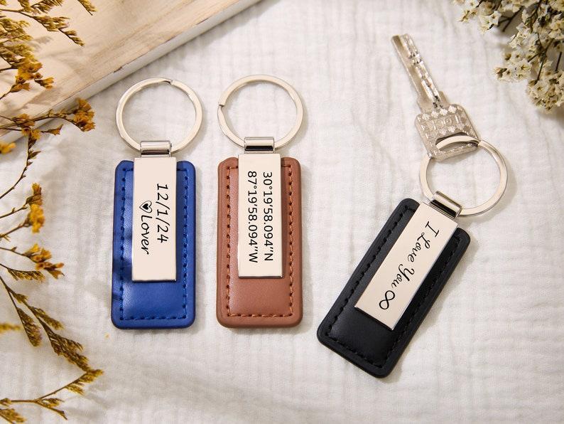 Personalized Metal Keychain,Drive Safe Keychain, Custom Engraved Stainless Steel Keychain,Gift for Dad, Brother, Grandpa, Stepfather, Him - NameNecklaceAU