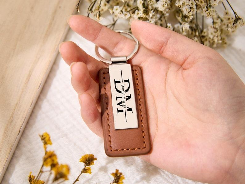 Personalized Metal Keychain,Drive Safe Keychain, Custom Engraved Stainless Steel Keychain,Gift for Dad, Brother, Grandpa, Stepfather, Him - NameNecklaceAU