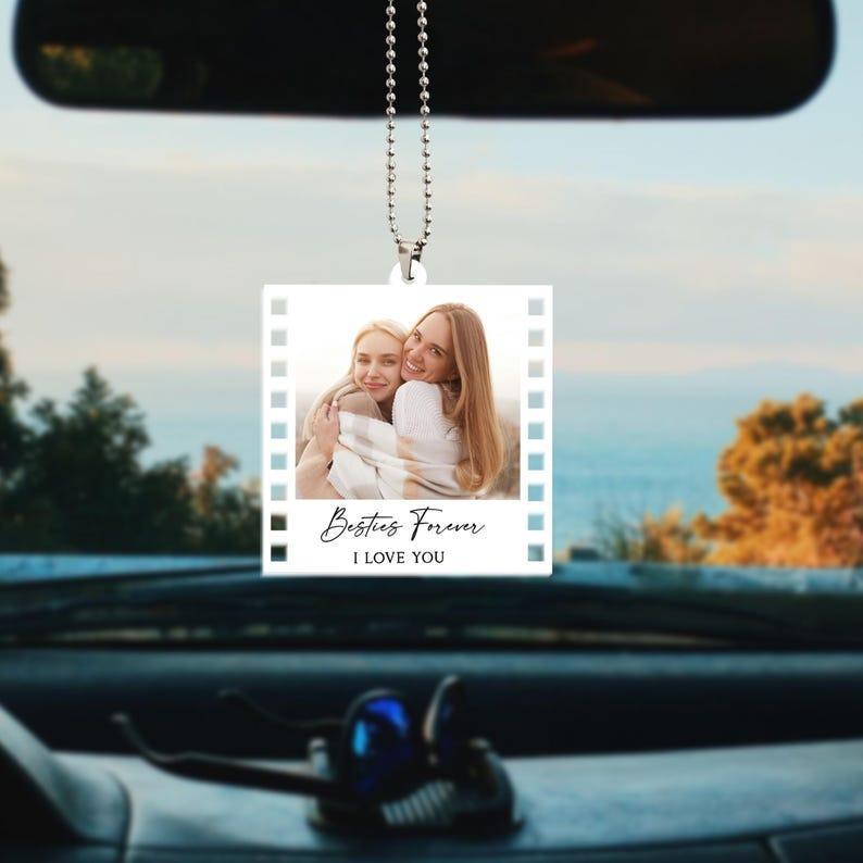 Personalized Photo Car Ornament, Boyfriend Christmas Gifts, Drive Safe Gift, First Car Gift, Valentines Day Gift for Boyfriend, Gift for Him - NameNecklaceAU