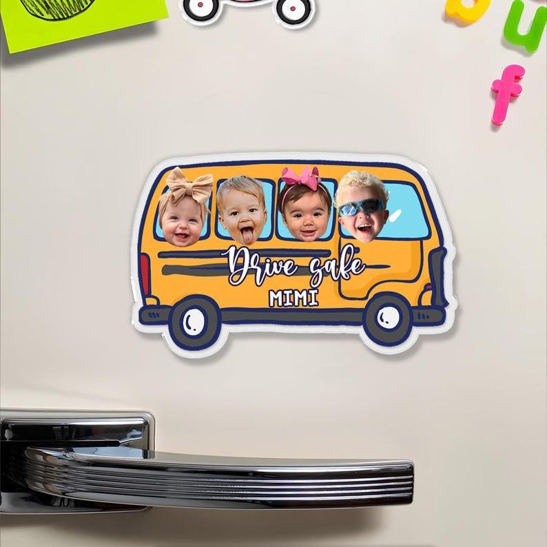 Personalized Father's Day Gifts Custom Baby Face Car Fridge Magnet, Gift For Dad, Funny Photo Drive Car Magnet - NameNecklaceAU